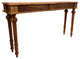 54" Brown Solid Wood Distressed Console Table