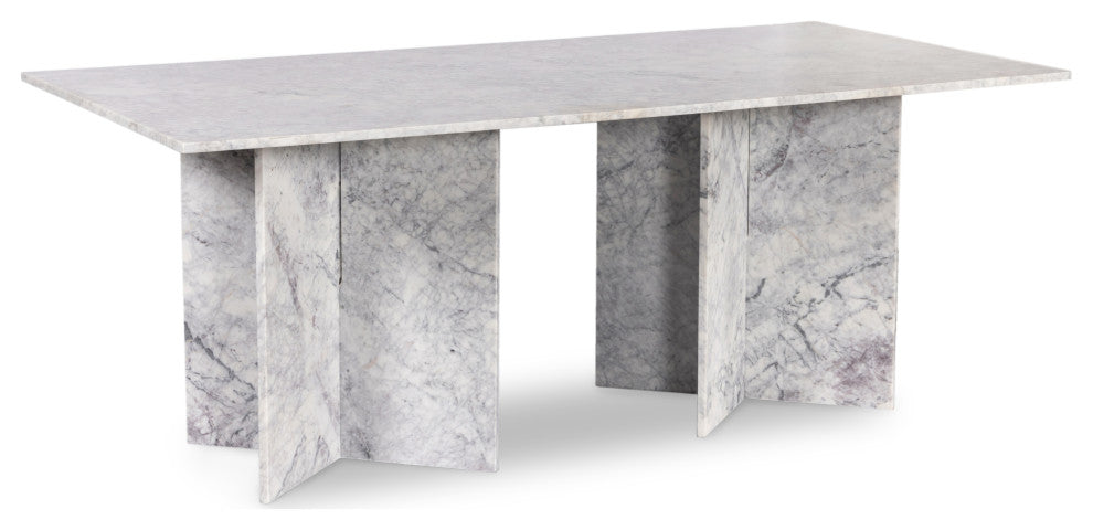 Verona Dining Table, White, 78" W x 39" D