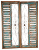 Palermo Wood & Iron Decorative Shutters Farmhouse Window 36x48", Turquoise