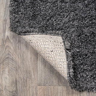 Groovy Solid Shag Rug, Dark Gray, 2'x10'