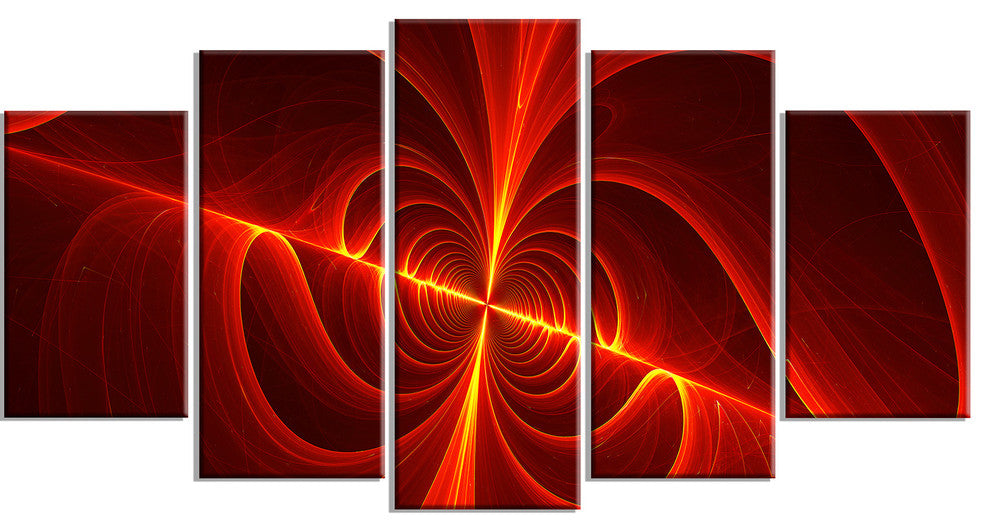 "Red Laser" Canvas Painting
