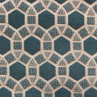 Pineapple Slice Blue and Beige Luxury Throw Pillow, 22"x22"