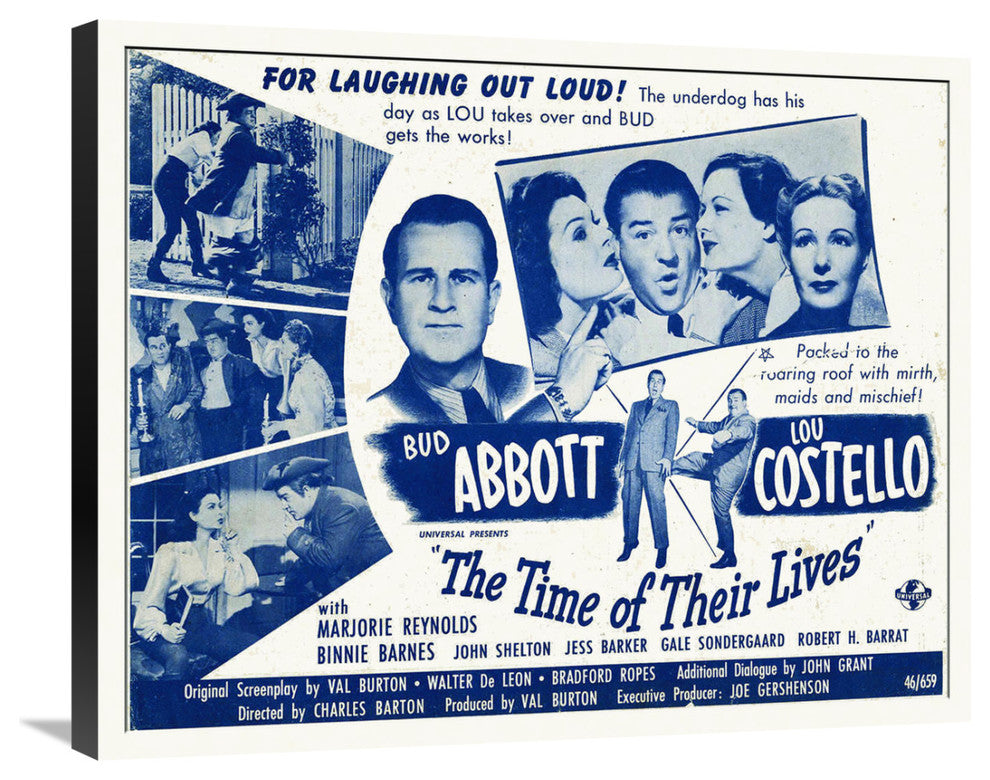 "Abbott & Costello - The Time Of Their Lives" Canvas Giclee, 30"x24"