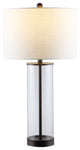Harper 29" Glass LED Table Lamp, Oil Rubbed Bronze/Clear