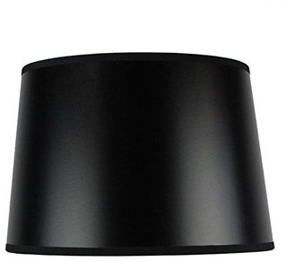 Hardback Shallow Drum Lamp Shade 10x12x8, Black Parchment