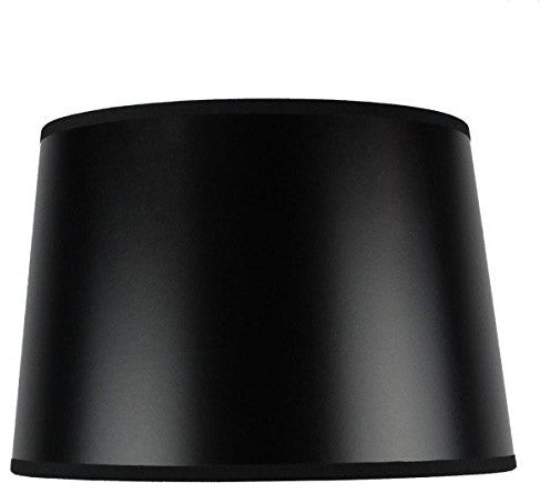 Hardback Shallow Drum Lamp Shade 10x12x8, Black Parchment