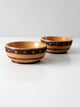 Consigned, Vintage Wooden Bowls Pair
