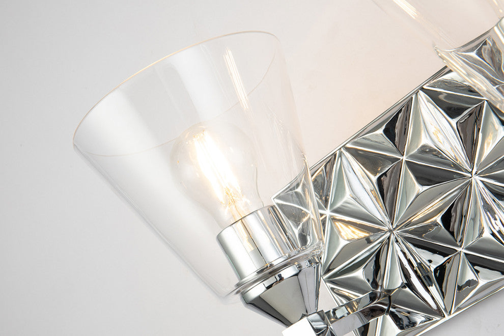 Alpha 2 Light Bath Vanity Light, Polished Chrome