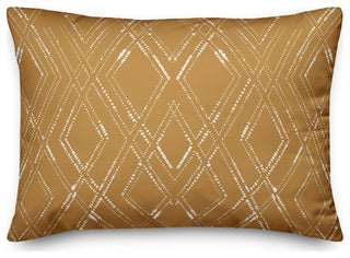 Gold and White Diamond 20x14 Spun Poly Pillow