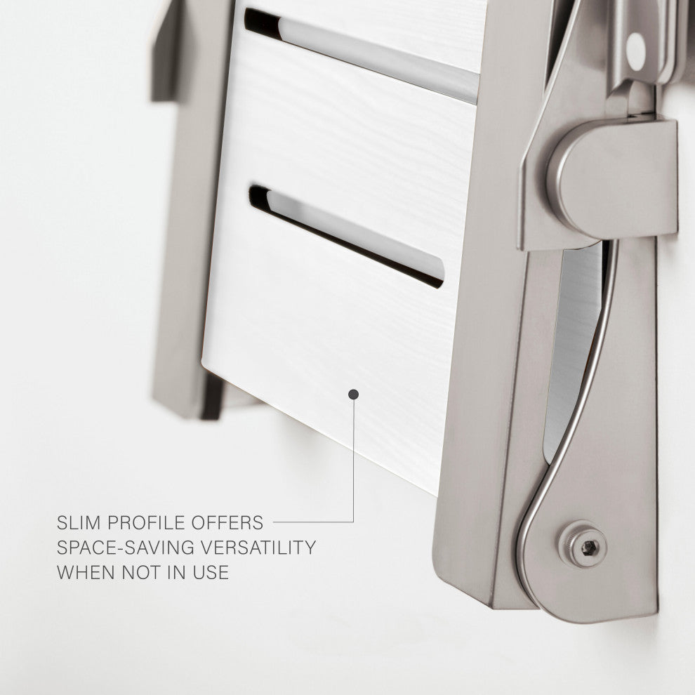 Seachrome Silhouette Comfort Shower Seats with Arms, White Seat With Silver Frame