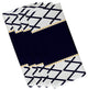 22"x22" Knot Fancy, Geometric Print Napkin, Navy Blue, Set of 4