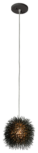 Varaluz 169M01SBL Urchin 6" Uber Mini Pendant - Black