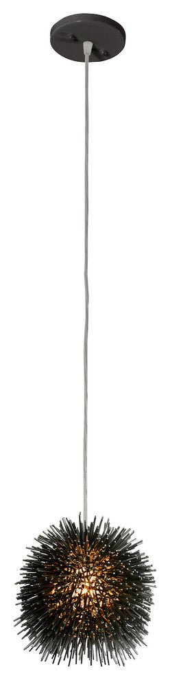 Varaluz 169M01SBL Urchin 6" Uber Mini Pendant - Black