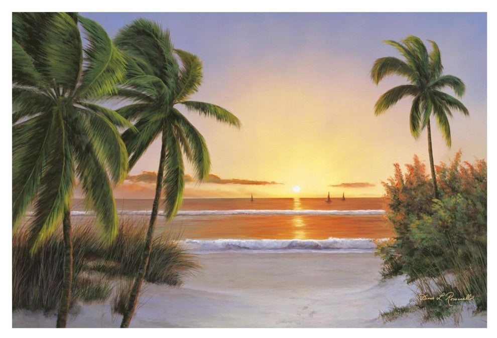 "Sunset Sail" Digital Paper Print by Diane Romanello, 26"x18"