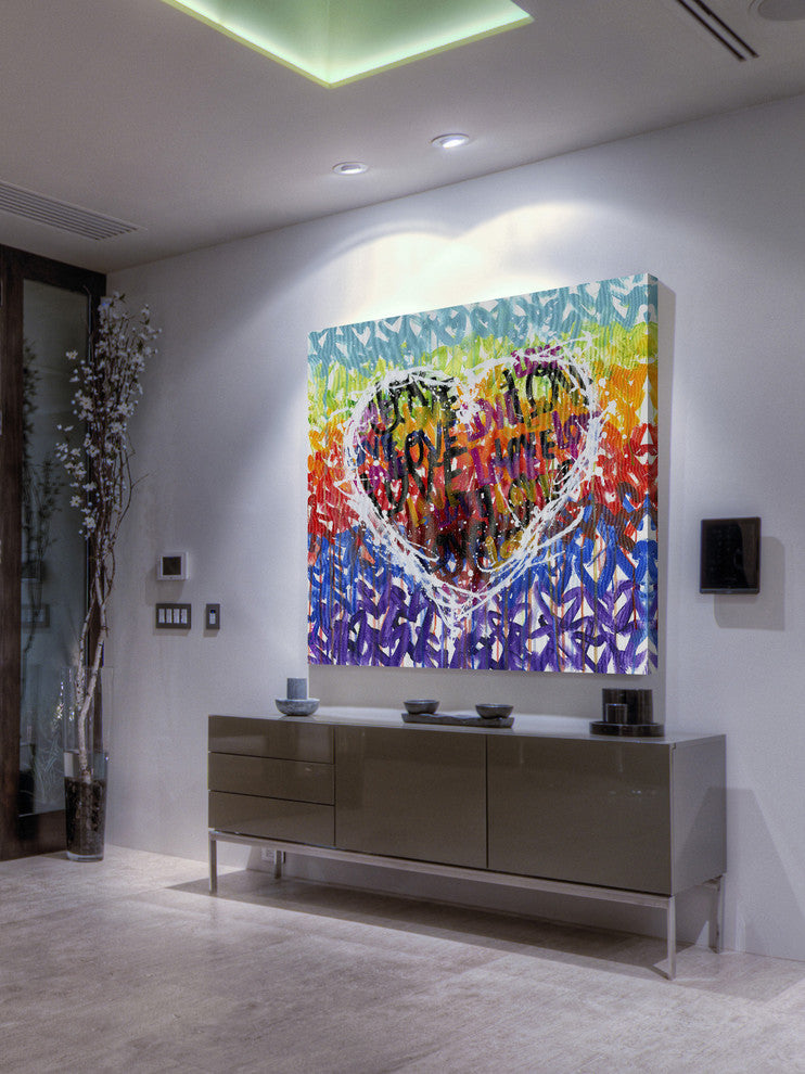 "Loveplicity" Painting Print on Wrapped Canvas, 18x18