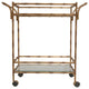 Antique Gold Bamboo Tea Cart