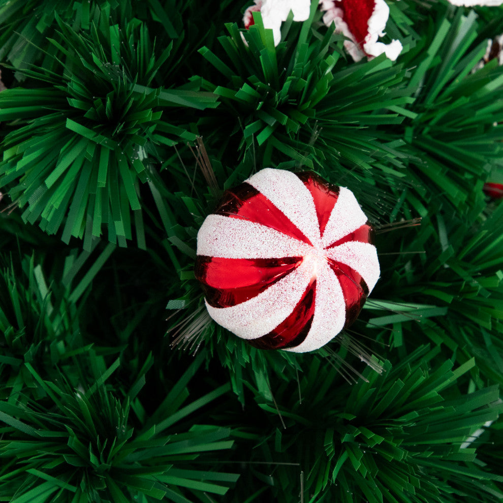 24in. Pre-Lit Fiber Optic Artificial Christmas Tree With Ornaments