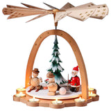Richard Glaesser Santa and Skiing Snowmen Pyramid