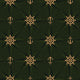 12' Round Custom Area Rug Mariners Tale, Nylon Stainmaster Carpet, Emerald