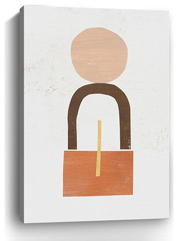 24" Abstract Orange Shapes in Balance Canvas Wall Art