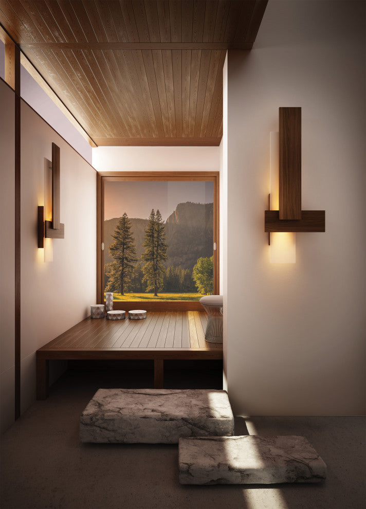 Sedo LED Wall Sconce, Dark Stained Walnut