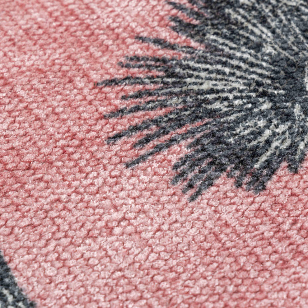 Palm Beach Gray/Pink 5'x8' Area Rug