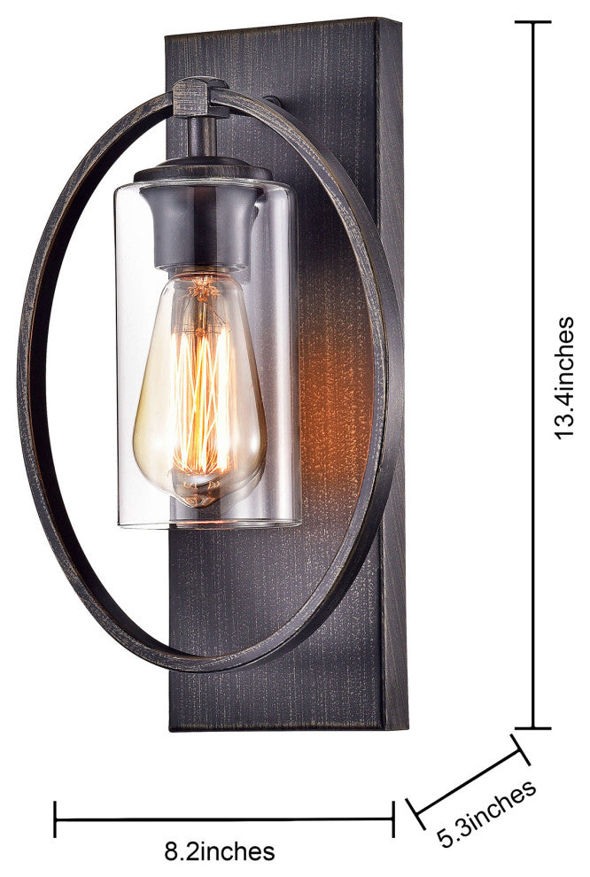 Astrid Wall Sconce with Clear Glass Shade