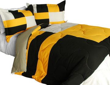 Blooming Greenland Quilted Patchwork Down Alternative Comforter Set-Twin