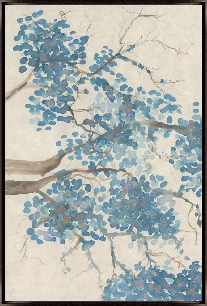 36x54 Flourishing Spring VII, Framed Artwork, Espresso
