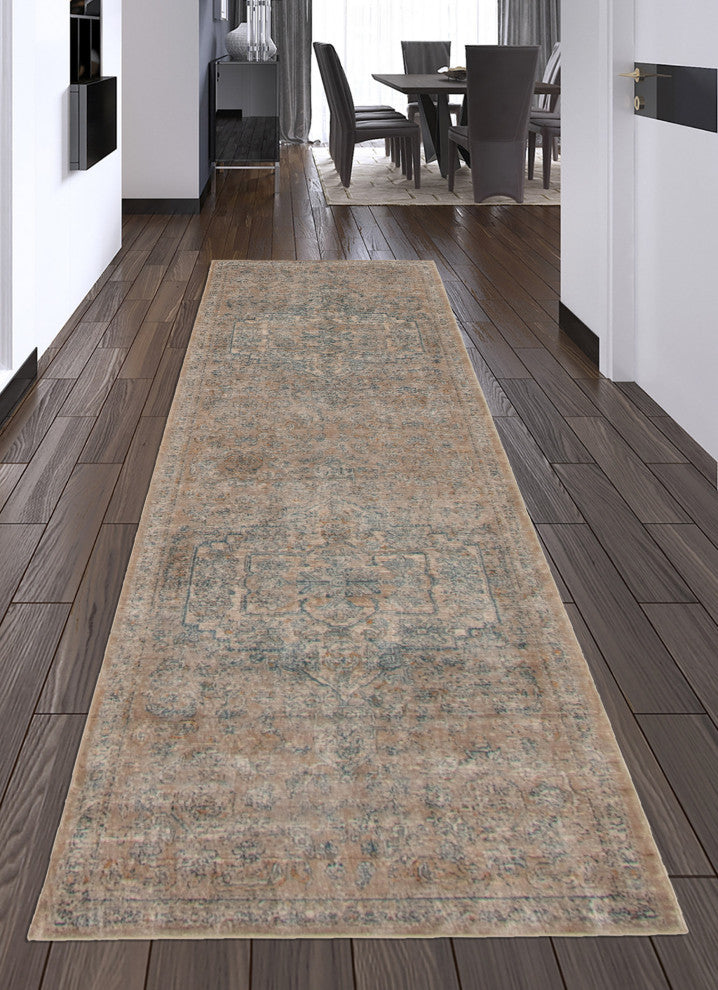 eCarpetGallery Runner Rug, Beige, Grey, 2'8" x 10'2"