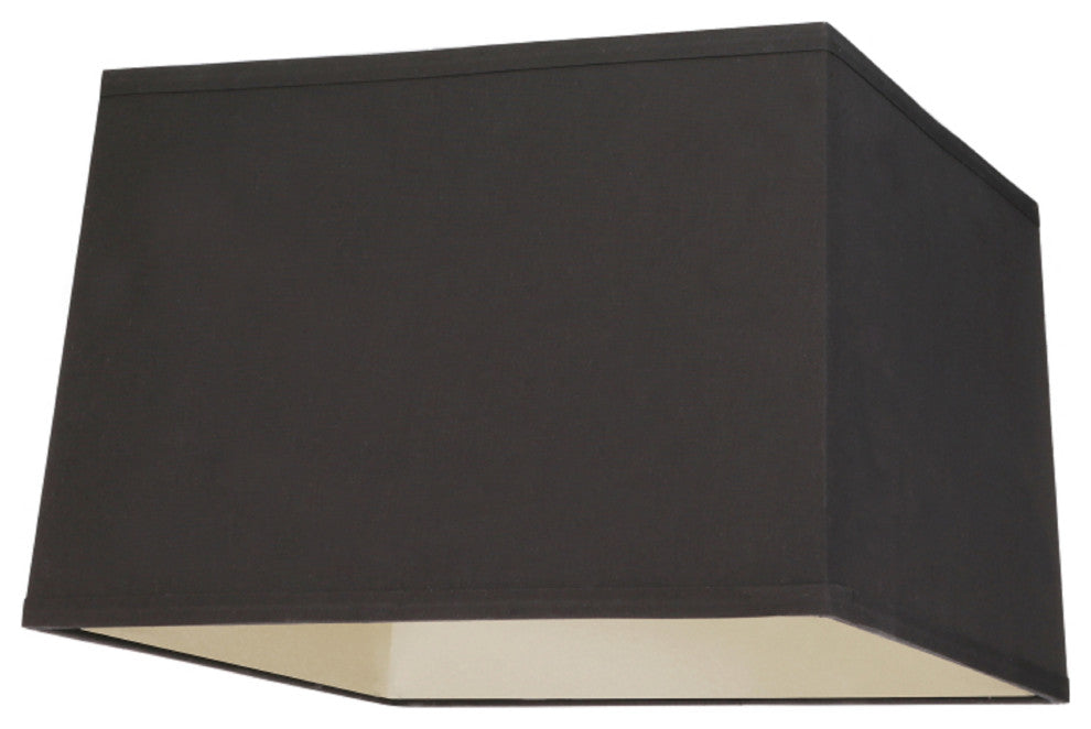 36101 Square Hardback Shaped Spider Lamp Shade, Black, 13"+13"x(14"+14"x9-1/2"