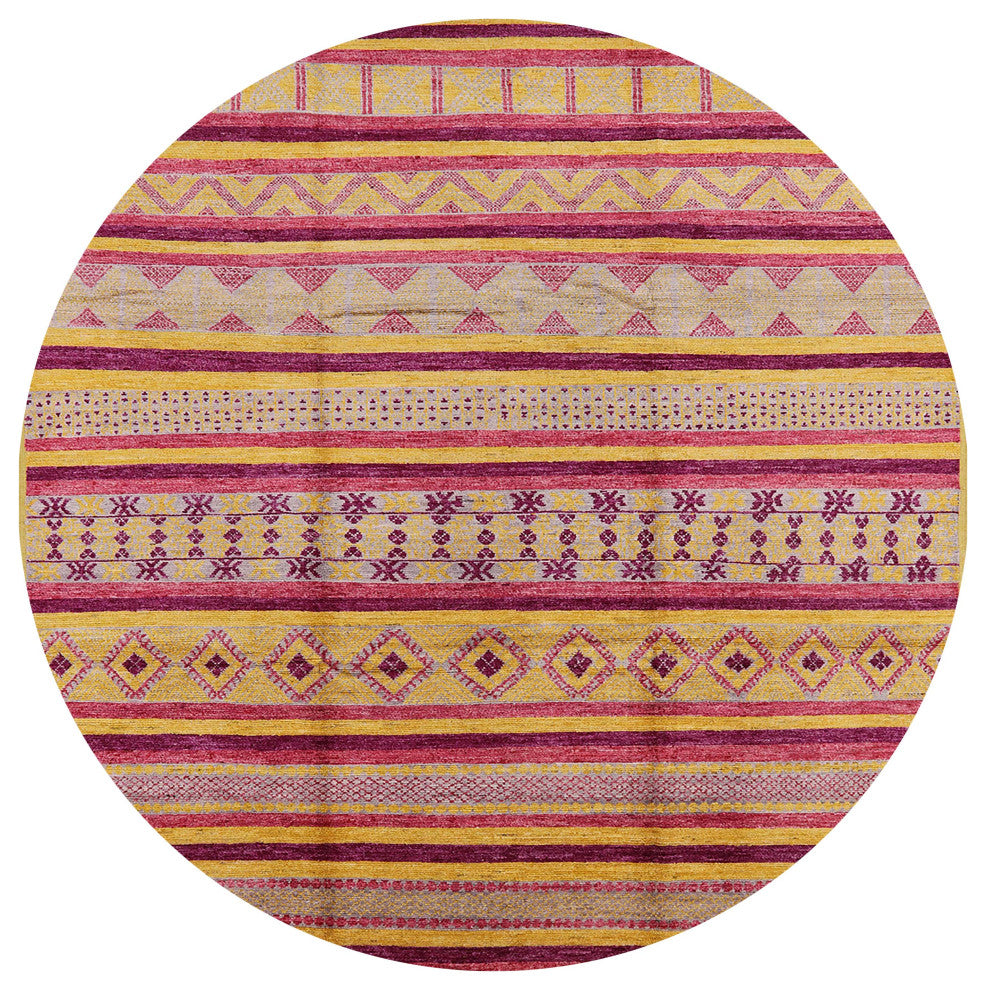 Ahgly Company Indoor Round Mid-Century Modern Area Rugs, 5' Round