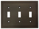 Cosmas 25037-ORB Oil Rubbed Bronze Triple Toggle Switchplate Cover