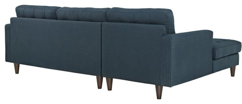 Modern Azure Empress Left-Facing Upholstered Sectional Sofa