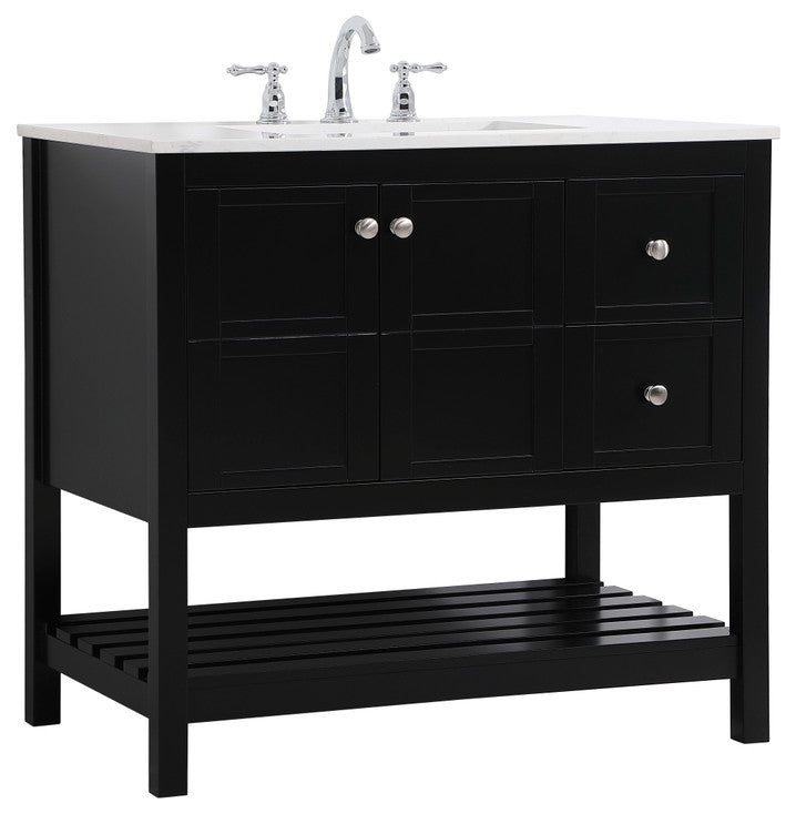 Tucker Black 36" Single Sink Bathroom Vanity