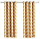 Chevron Printed Grommet Curtains, Pair, Yellow, 63"
