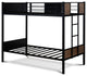 Lynfield Twin Bunk Bed In Powder Coating Black Color