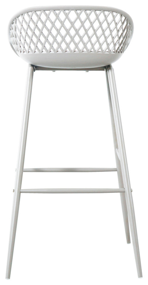 Piazza Outdoor Barstool White, Set of 2