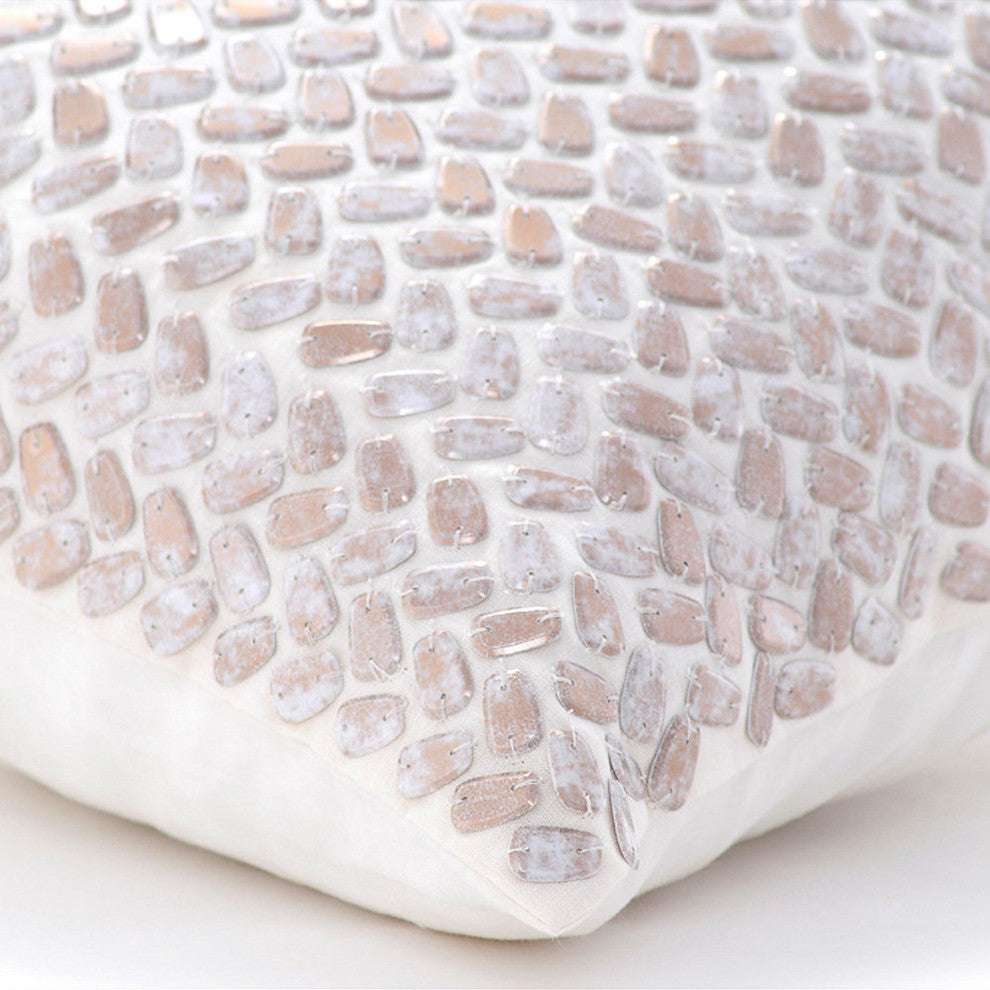 Ivory Decorative Throw Pillow Covers 20"x20" Silk Cushion Cover - Cafe Latte