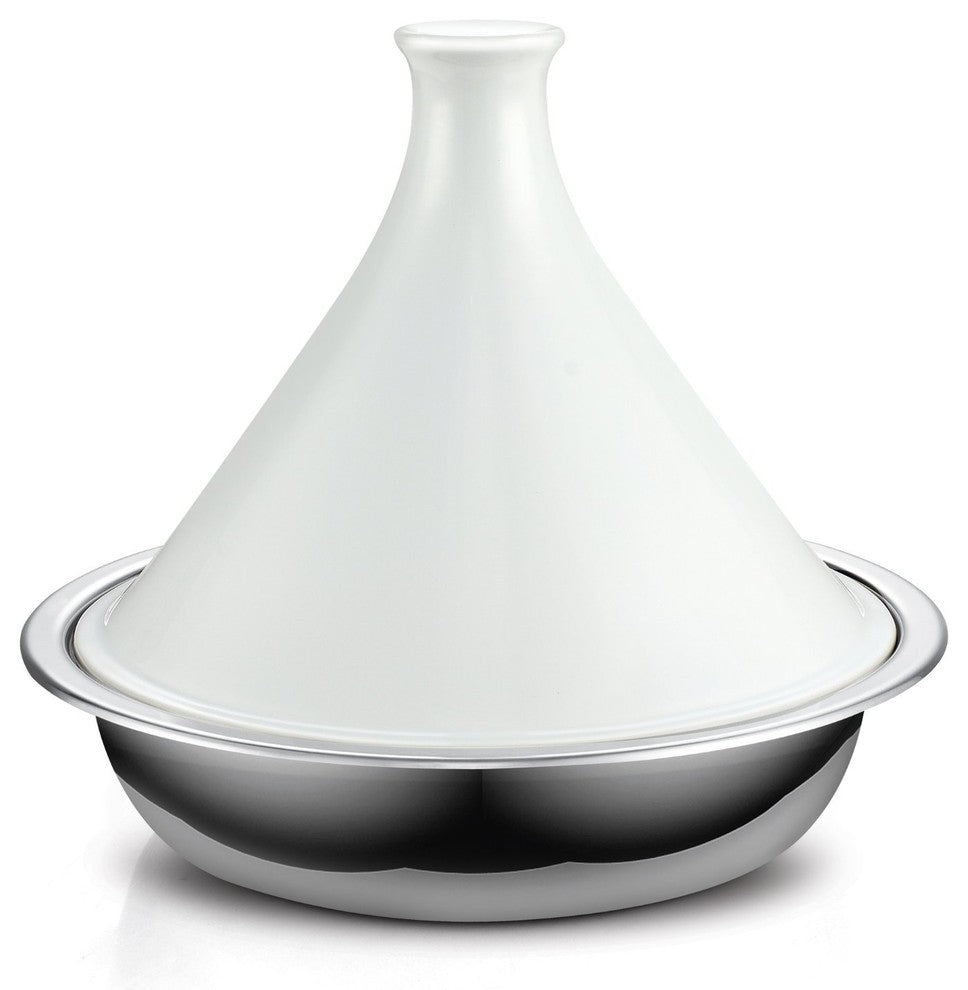 Cooks Standard Multi-Ply Clad Stainless Steel Tagine w/Extra Glass Lid, 4.5Quart