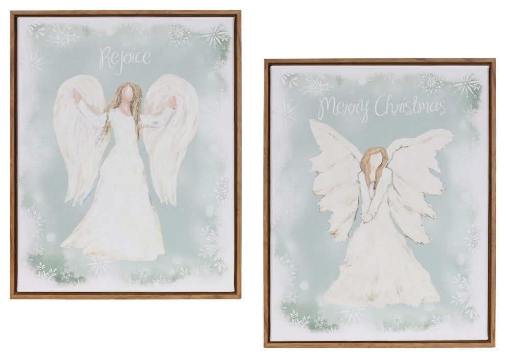 Winter Angel Canvas Wall Art, 2-Piece Set
