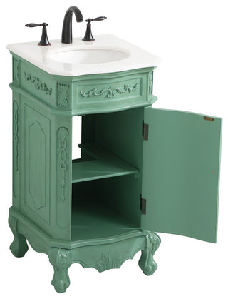 19" Single Bathroom Vanity, Vintage Mint