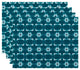 18x14-inch, Summer Picnic, Geometric Print Placemat, Teal (Set of 4)