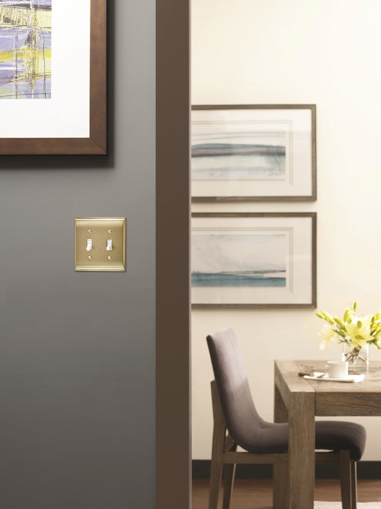 Amerock 2 Toggle Wall Plate, Golden Champagne