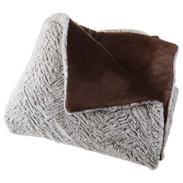 Faux Fur Comforter and Sham Set 3 Piece Mink Faux Fur, Full/Queen