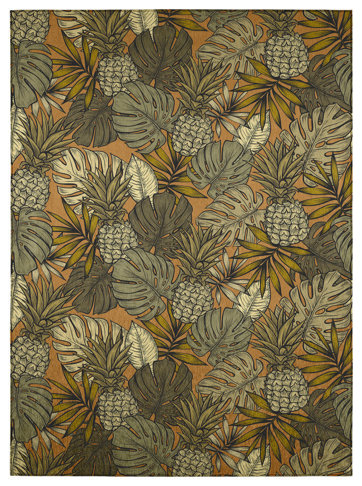 Indoor/Outdoor Tropics TC11 Clay Machine Washable 3' x 5' Rug