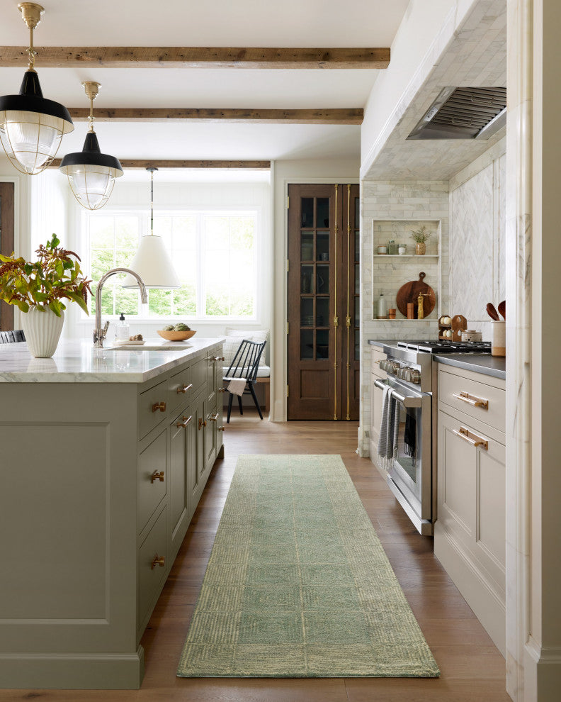 Chris Loves Julia x Loloi Francis Green / Natural 2'-0" x 5'-0" Accent Rug