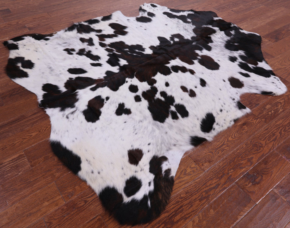 Organic Natural Hair-On Cowhide Area Rug 6' 6" X 5' 10" C1663