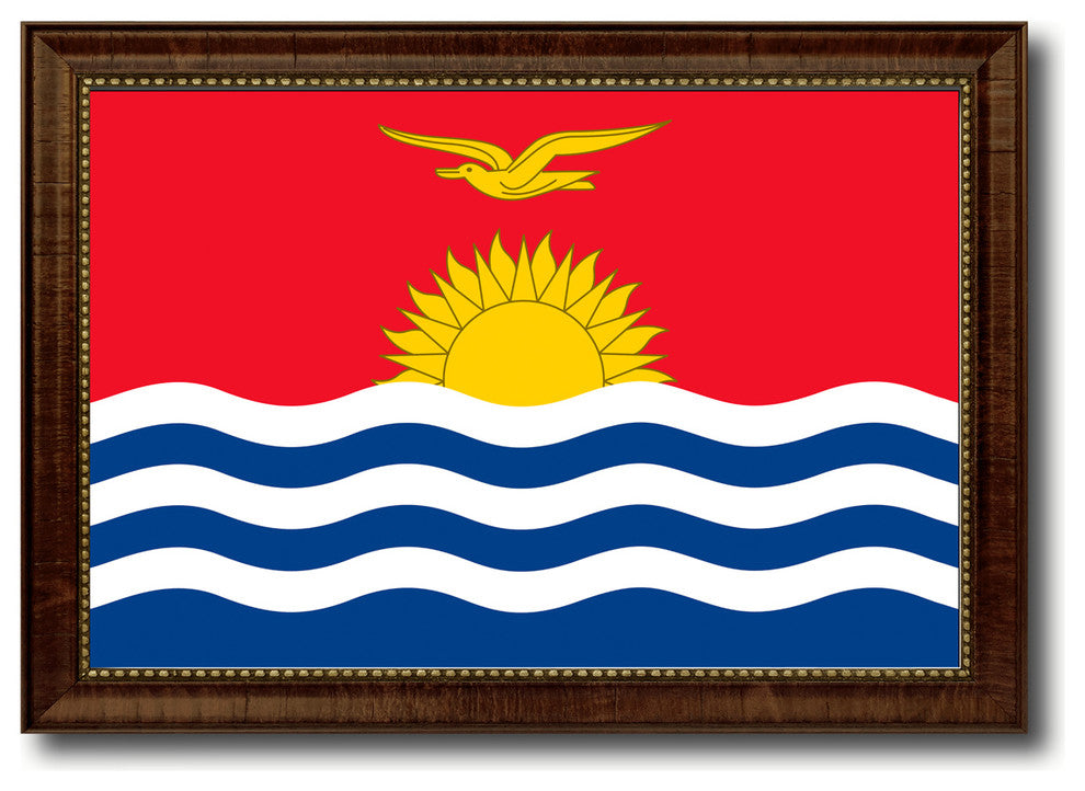 Kiribati Country Flag Canvas Print, 15"x21"