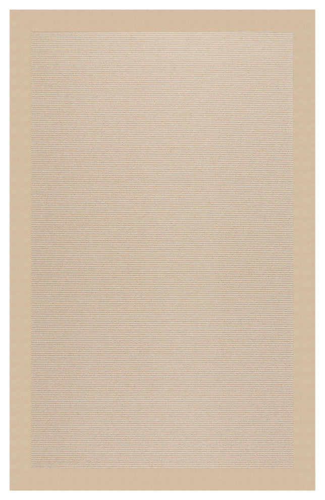 Zoe-Beach Sisal Machine Tufted Rectangle Rug, Ecru, 8''x8''